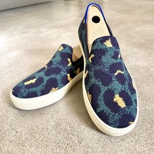 NWOT ROTHY’S | Blue Spot Jungle Cat | Slip On Sneakers | Women Shoes | Size 7.5